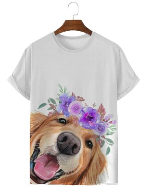 Fashion new pet dog print T-shirt