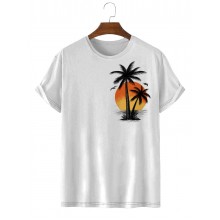 Palm Tree Casual Short Sleeve T-Shirt