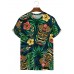 Men's Hawaiian Hibiscus Tiki Mask Short Sleeve T-Shirt