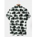 Men's Lapel Animal Print Short Sleeve Polo Shirt