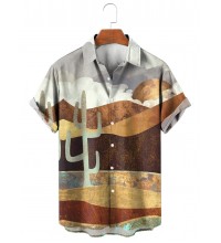 Men's Desert Sunset Print Shirt 44605096X