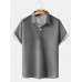 Men's Basic Solid Lapel Short Sleeve Polo Shirt