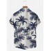 MEN'S HAWAIIAN PALM PRINT SHORT SLEEVE SHIRT 51855550